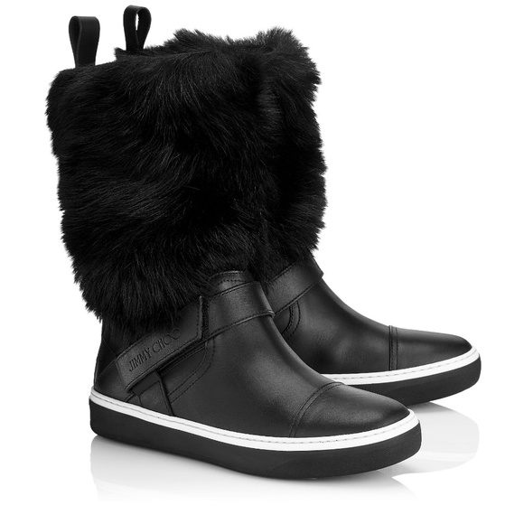 **SOLD** Jimmy Choo Fur Lined Boots Sneakers 37 - Picture 2 of 6